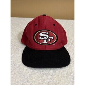 Vintage San Francisco 49ers Embroidered Logo Red Snap Back Hat